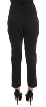 Black Cotton Blend Capri Cropped Pants Ermanno Scervino
