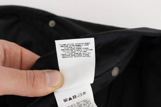 Black Cotton Blend Regular Fit Pants Ermanno Scervino