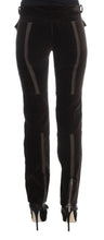 Brown Cotton Velvet Zippers Slim Fit Pants Ermanno Scervino