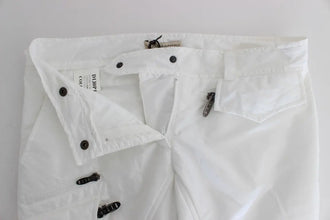 White Nylon Padded Slim Fit Cargo Pants Ermanno Scervino