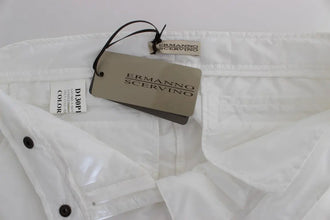 White Nylon Padded Slim Fit Cargo Pants Ermanno Scervino