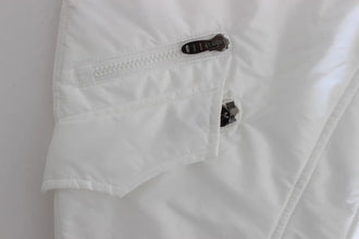 White Nylon Padded Slim Fit Cargo Pants Ermanno Scervino