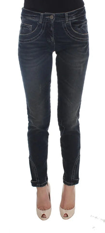 Blue Cotton Blend Slim Fit Jeans Ermanno Scervino