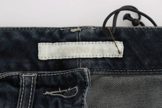 Blue Cotton Blend Slim Fit Jeans Ermanno Scervino