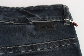 Blue Cotton Blend Slim Fit Jeans Ermanno Scervino