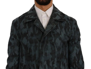 Blue Camouflage Trench Trench Dolce & Gabbana