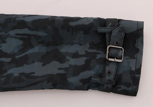Blue Camouflage Trench Trench Dolce & Gabbana