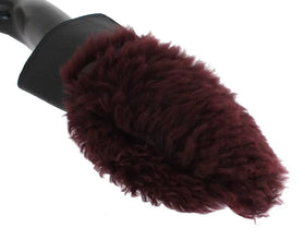 Black Leather Bordeaux Shearling Gloves Dolce & Gabbana