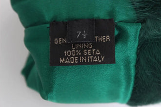 Green Leather Xiangao Fur Elbow Gloves Dolce & Gabbana