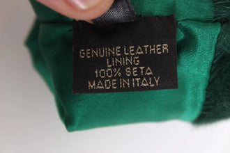Green Leather Xiangao Fur Elbow Gloves Dolce & Gabbana