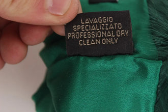 Green Leather Xiangao Fur Elbow Gloves Dolce & Gabbana