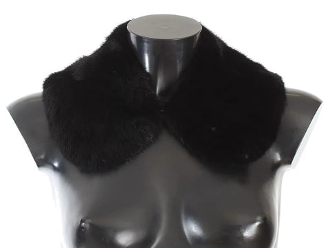 Black Mink Fur Shoulder Collar Scarf Dolce & Gabbana