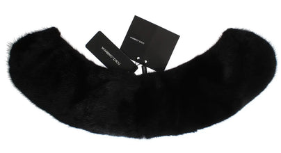 Black Mink Fur Shoulder Collar Scarf Dolce & Gabbana