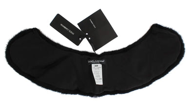 Black Mink Fur Shoulder Collar Scarf Dolce & Gabbana