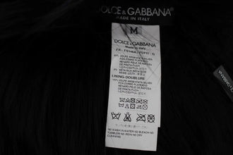 Black Fox Fur Shoulder Wrap Cover Collar Scarf Dolce & Gabbana