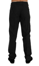 Blue Striped Cotton Dress Formal Pants Dolce & Gabbana