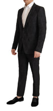 Black Brocade Formal 2 Piece MARTINI Suit Dolce & Gabbana