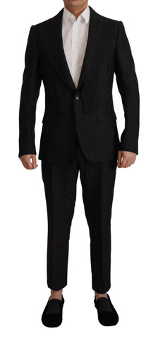 Black Polyester Formal 2 Piece MARTINI Suit Dolce & Gabbana