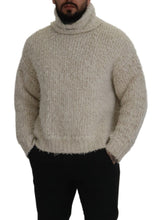 Cream Wool Knit Turtleneck Pullover Sweater Dolce & Gabbana