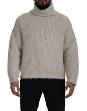 Cream Wool Knit Turtleneck Pullover Sweater Dolce & Gabbana