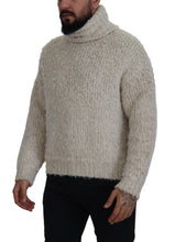 Cream Wool Knit Turtleneck Pullover Sweater Dolce & Gabbana