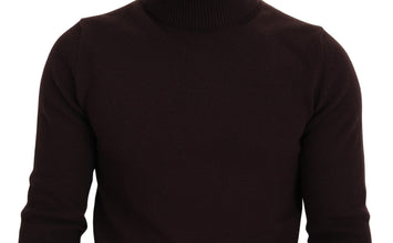 Brown Wool Turtle Neck Pullover Sweater Dolce & Gabbana