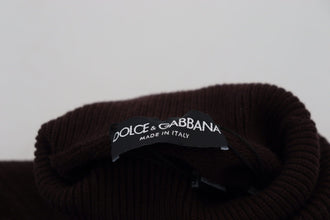Brown Wool Turtle Neck Pullover Sweater Dolce & Gabbana