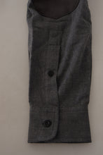 Dark Gray Cotton Casual Mens Shirt Costume National