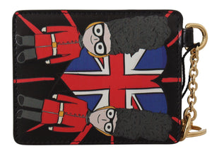 Black Leather #DGLovesLondon Keyring Cardholder Coin Case Dolce & Gabbana