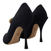 Black Socks Stretch Crystal Pumps Shoes Dolce & Gabbana