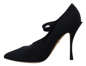 Black Socks Stretch Crystal Pumps Shoes Dolce & Gabbana