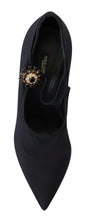 Black Socks Stretch Crystal Pumps Shoes Dolce & Gabbana