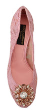 Pink Taormina Lace Crystal Pumps Pastel Shoes Dolce & Gabbana