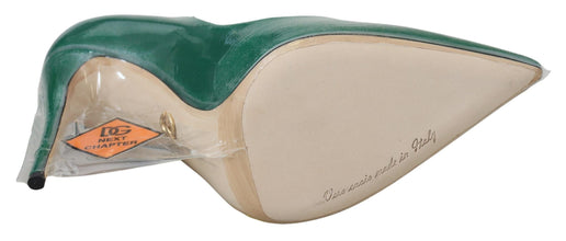 Green Leather Heels Pumps Plastic Shoes Dolce & Gabbana