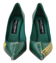Green Leather Heels Pumps Plastic Shoes Dolce & Gabbana