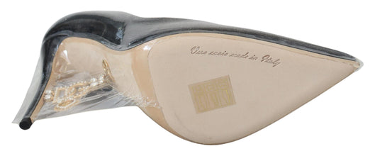 Black Leather Heels Pumps Plastic Wrapped Shoes Dolce & Gabbana
