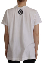 White Necklace Embellished Neckline T-shirt Top Dolce & Gabbana