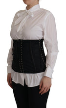 Black Corset Belt Stretch Waist Strap Top Dolce & Gabbana