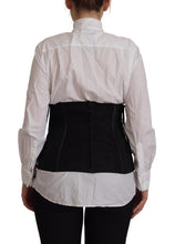 Black Corset Belt Stretch Waist Strap Top Dolce & Gabbana