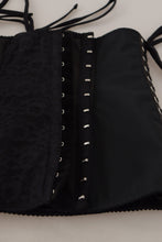 Black Corset Belt Stretch Waist Strap Top Dolce & Gabbana