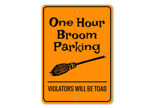 Broom Parking Halloween Sign