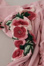 Pink Flower Embellished One Shoulder Dress Dolce & Gabbana