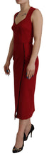 Red Sweetheart Neck Bodycon Midi Dress Dolce & Gabbana