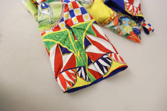 Multicolor Printed Snow Trouser Pants Dolce & Gabbana