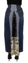 Multicolor Patchwork DG Fashion Wide Leg Denim Pant Dolce & Gabbana