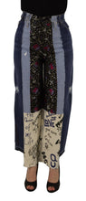 Multicolor Patchwork DG Fashion Wide Leg Denim Pant Dolce & Gabbana