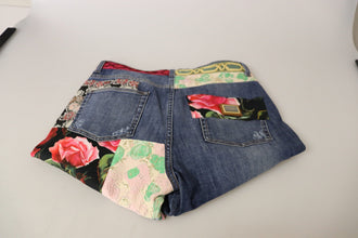 Blue Patchwork High Waist Denim Jeans Dolce & Gabbana
