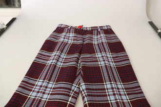 Gray Checked High Waist Cropped Trouser Pants Dolce & Gabbana