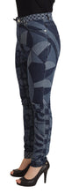 Blue Floral High Waist Skinny Denim Jeans Dolce & Gabbana