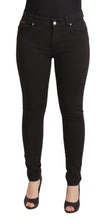 Black Mid Waist Skinny Denim Cotton Jeans Dolce & Gabbana